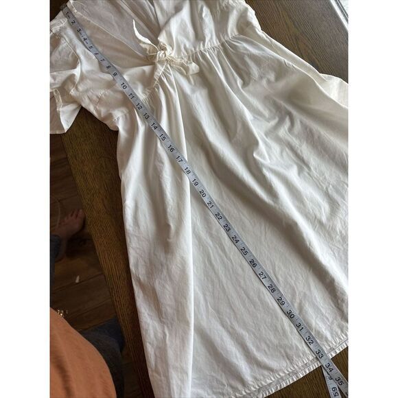 Madewell Tie Front White Poplin Babydoll Dress Womans size 4 - Picture 15 of 15